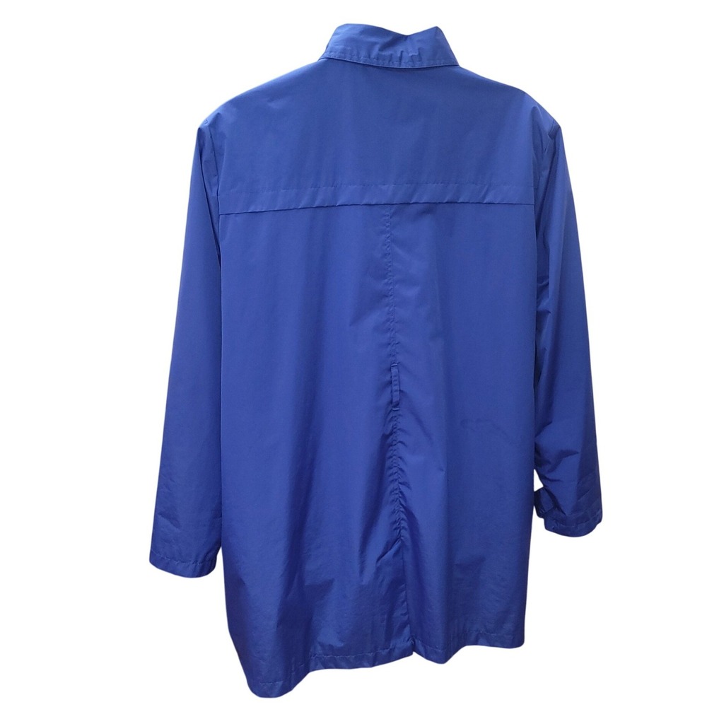 Harve Bernard Blue Double Breasted Rain Trench Coat 3X Preppy Waterproof Spring - Picture 4 of 13